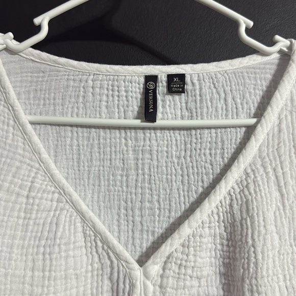 Versona Lightweight Cotton V-Neck Long Sleeve Top Size: XL - Picture 6 of 8